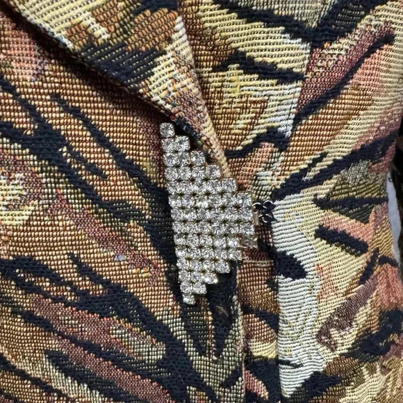 Donna Vinci Couture Tiger Print Long Coat-Size 14 Animal Print Statement Jacket - Picture 4 of 16